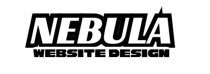 Nebula website logo black and whtie. Words only.